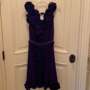 Yoana Baraschi purple dress with belt